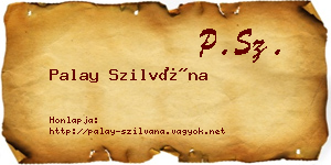 Palay Szilvána névjegykártya